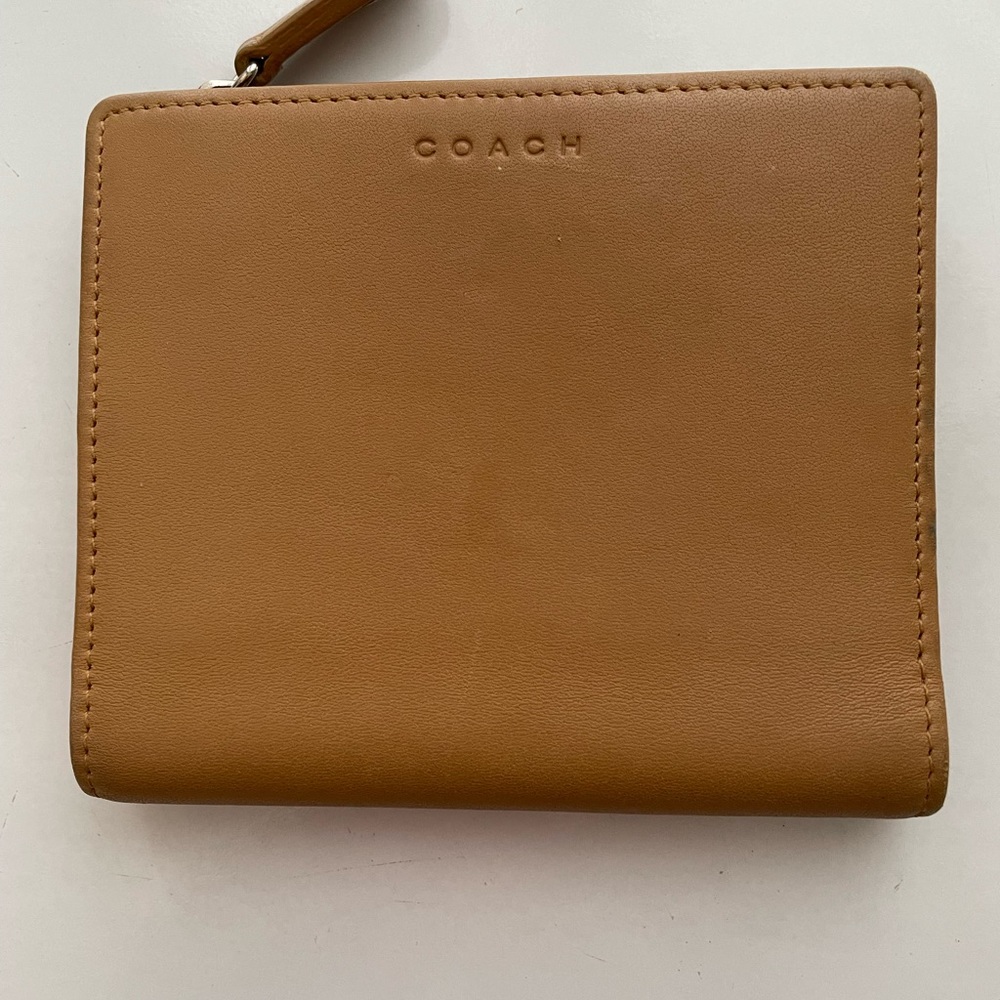 Coach Tan Bifold Snap Wallet